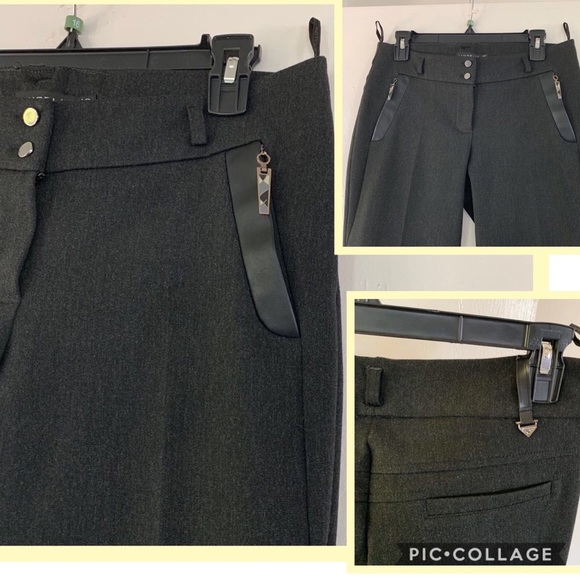 VANGELIZA Women Stretch Wool Dark Gray Pants - Picture 3 of 7